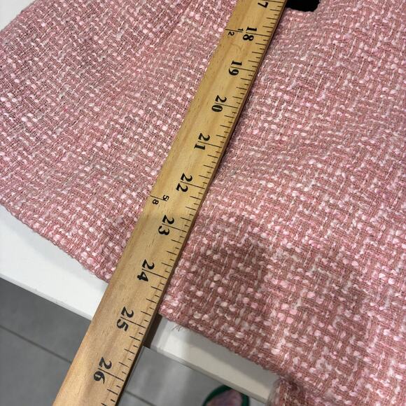 Zara Pink Tweed Double Breasted Structured Blazer XS - Picture 5 of 9